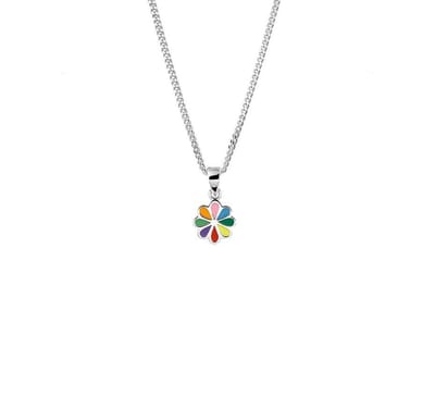 YO&NO - Ketting - Zilver - Gourmet - Bloem - 1,4mm - 36 + 4 cm - Kinderen - Gerhodineerd - Zilver 925