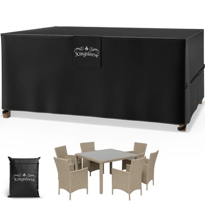 Kingsleeve Beschermhoes Tuinmeubelen – 180x120x74cm Waterdicht – Zwart