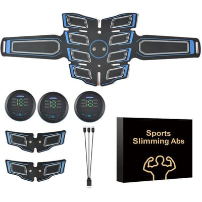 EMS Spierstimulator 8 Pad Buikspiertrainer Buikspiertoner Elektronische Toning Riemen Workout Fitnessapparaat USB Oplaadbaar