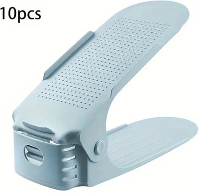 Livano Schoenenrek - Schoenenbank - Schoenen Opbergsysteem - Organizer - Blauw - 10 Stuks