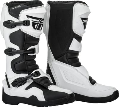 FLY Racing Maverik Wit Zwart Motorlaarzen - Laars