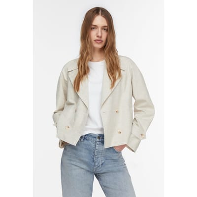 Comma  Jackets Indoor Grey Size: 42 | Cropped Jackets Outlet | Dames | Beige