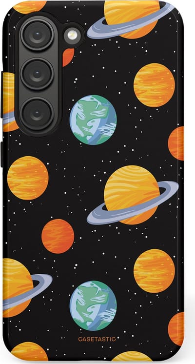 Casetastic Hoesje Geschikt voor Samsung S23 - Stijlvolle Beschermende Duo-layer Case - Universum reis
