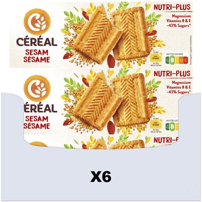 Céréal Koekjes Sesam - 6 x 230 gr - Voordeelverpakking