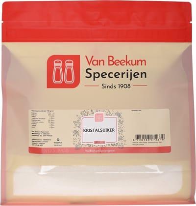 Van Beekum Specerijen - Kristalsuiker - 2 KG (hersluitbare stazak)