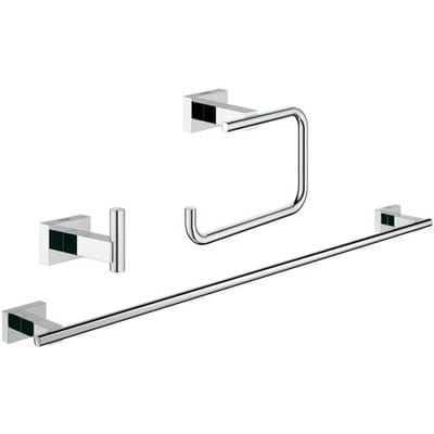GROHE Essentials Cube badkamer accessoireset (3-in-1) - Chroom