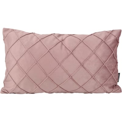 NOVÉE Velvet cross oudroze kussenhoes | 30x50 cm | velvet/polyester