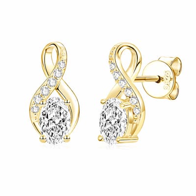 Lumici® Exclusive | GRA Gecertificeerde Moissanite Oval Stud Oorbellen - 1.00 CT - D VVS1 - Geelgoud Verguld S925 - Elegante Halo Luxe - Voor Haar - Verloving & Speciale Gelegenheden - Moederdag - Valentijnscadeau - Verrassing - Goud & Rhodium