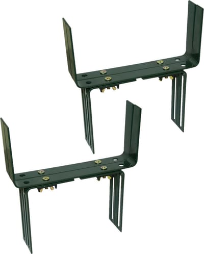Geli Verstelbare muurbeugels - 2x - metaal - balkon haken - 12 t/m 23,5 cm - donkergroen