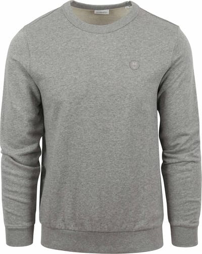 KnowledgeCotton Apparel Elm Melange Trui Grijs - Maat XL - Heren - Sweaters