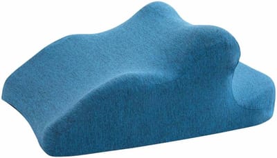 Leeskussen Bed Bank - Ergonomisch Rugkussen - Comfortabel Lezen - Hoogwaardig Traagschuim - 65 x 46 x 26 cm - Blauw