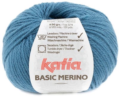 Katia Basic Merino - 81 petrolblauw - Wol/Acryl Garen