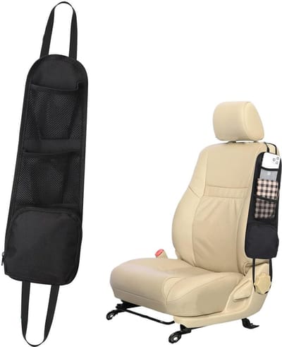 Allecto - Auto Organizer - Opvouwbare Car Seat Organizer - Handige Ruimtebesparende Oplossing - Zwart - Multifunctionele Autotas - Ideaal voor Auto...