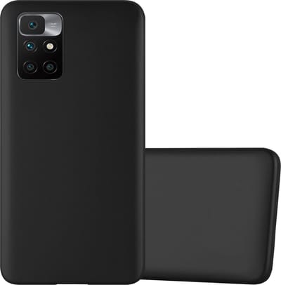 Cadorabo Hoesje geschikt voor Xiaomi RedMi 10 in METALLIC ZWART - Beschermhoes gemaakt van flexibel TPU silicone Case Cover