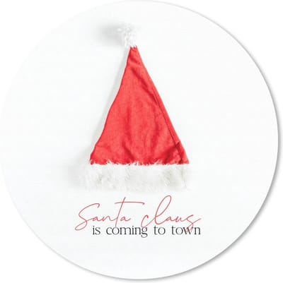 Muismat rond 20x20 cm - Mousepad Winter - Kerstmuts - Quote - Ronde muismatten - Kerst - Cadeau - Kerstcadeau voor mannen en voor vrouwen