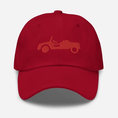 De2pktjes - Rood geborduurde pet Citroën Méhari HOPI - Veenbes