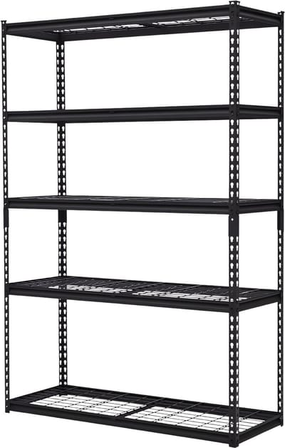 Garagerek 5-Laags - Zwaar Metalen Opbergrek - Verstelbare Planken voor Garage & Berging - 122x46x180 cm