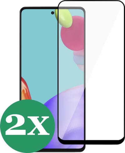 Screenprotector geschikt voor Samsung Galaxy A52 / A52s - Full Screen Protector Glas - 2 Stuks
