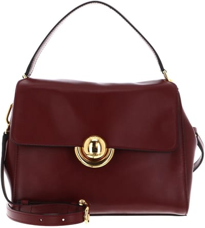 FURLA Leren handtas avondtas Vitello Varenne Domus Top Handle Bag Rubino donkerrood