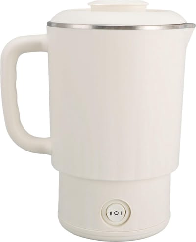 Elektrisch Waterkokertje - Reis Waterkoker - Snel Water Koken - Temperatuur Controle - 600ml Capaciteit - Zilver