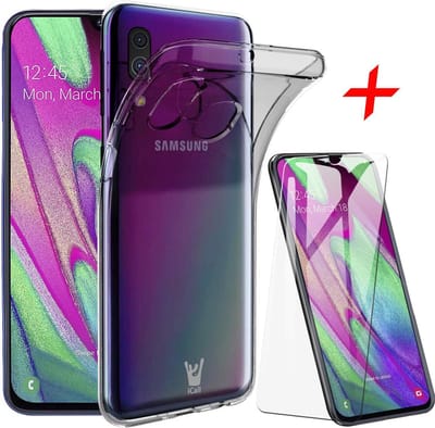 Hoesje geschikt voor Samsung Galaxy A40 Hoesje Transparant + Screen Protector