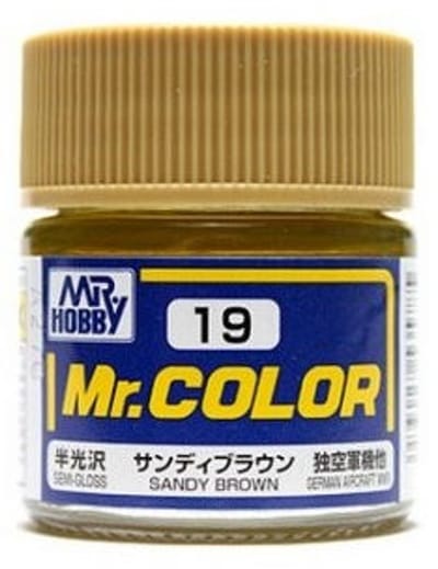 Gunze Mr. Hobby C-019 - Mr. Color 10 ml Sandy Brown - Lacquer Modelbouwverf