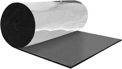 Dailygoods- Geluidsisolatie 6 mm - Aluminiumfolie/Schuimstof - Zelfklevend - Waterdicht/Stofdicht - Vuurvast - Verbeterde akoestiek - Geluidsisolatieplaat