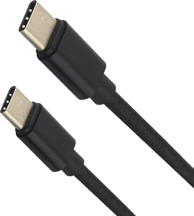 USB-C Kabels Oplaadkabel USB-C Kabel Gevlochten Nylon - USB C naar USB C Datakabel - Zwart - 1,8 meter