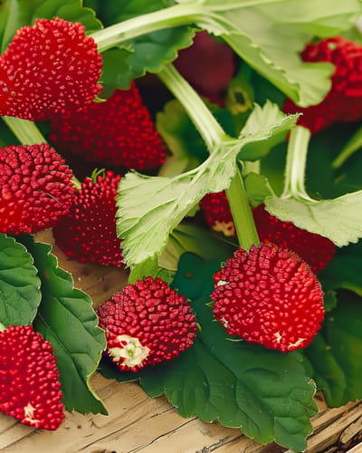2 sets - Aardbeispinazie Zaden Chenopodium Capitatum Eenjarig Bladgroente