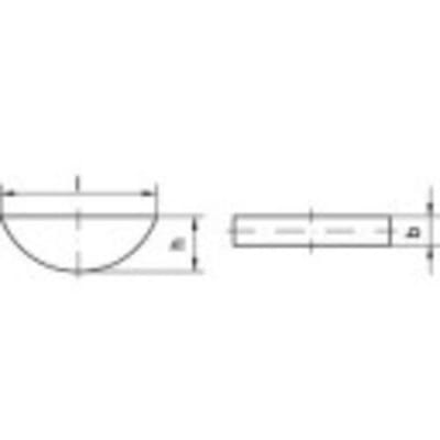TOOLCRAFT 138906 Schijfspieën DIN 6888 Staal C45K 100 stuk(s)