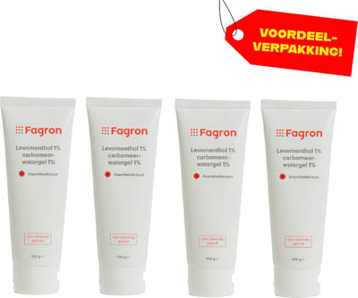 4x Fagron Levomenthol 1% Carbomeeralcoholgel 1% - Voordeelverpakking!