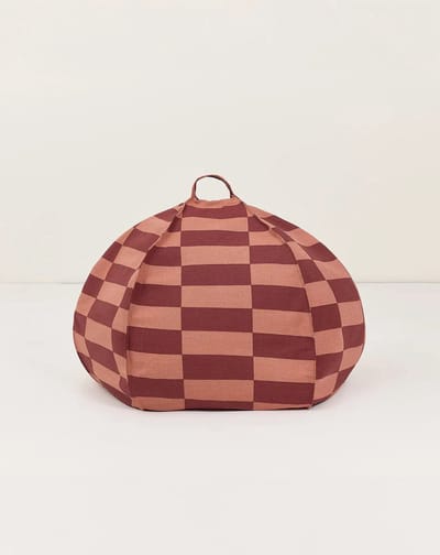 Nobodinoz Ronde Zitzak/Beanbag Vibes Kid Size - 70x70x30cm - Maroon Tiles