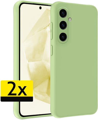 Hoesje - 2 Stuks - Geschikt voor Samsung Galaxy A36 - Sterk & Shockproof - Case Siliconen - Back Cover - Telefoon Hoes - Telefoonhoesjes - Groen