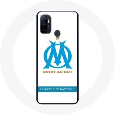 Coque Oppo A53 Olympique de Marseille Logo Fond Blanc