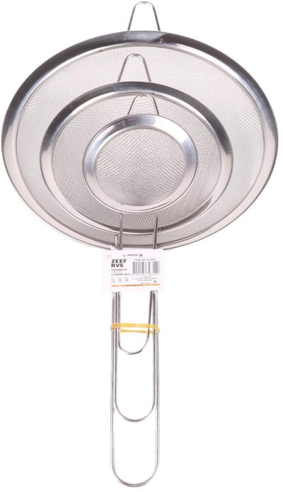 Benson Keuken vergiet/zeef - set 3-delig - RVS - compact - D 8/14 en 20 cm