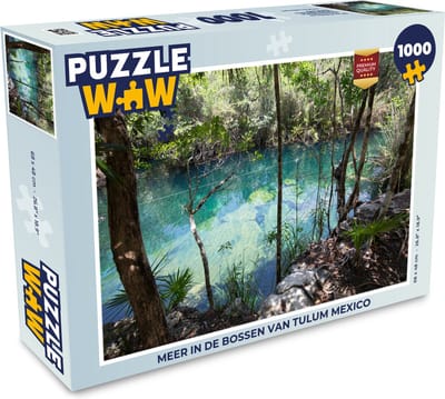 Puzzel Meer in de bossen van Tulum Mexico - Legpuzzel - Puzzel 1000 stukjes volwassenen
