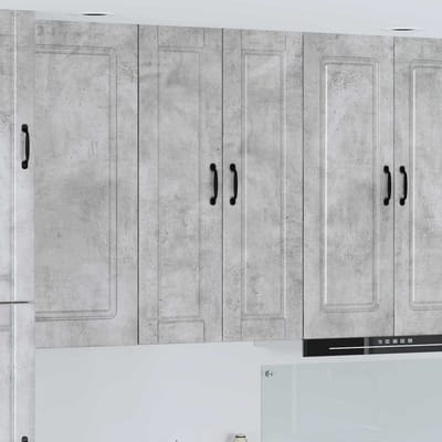 vidaXL - Wandkast - PORTO - Beton - Grijs - 30 - x - 31 - x - 100 - cm - Bewerkt - hout