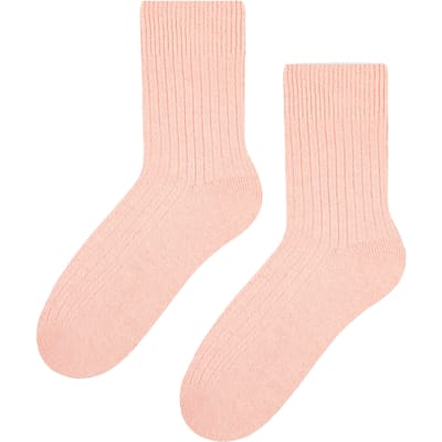 Steven - 1 Paar Dames Wol Jurk Sokken - Thermische Gebreide Sokken voor Winter - Lichtroze