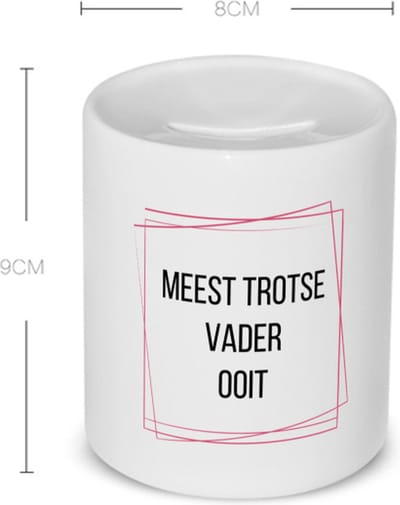 Akyol - meest trotse vader ooit Spaarpot - Papa - trotse vader - vader cadeautjes - vaderdag - verjaardagscadeau - verjaardag - cadeau - geschenk - kado - gift - vader artikelen - 350 ML inhoud