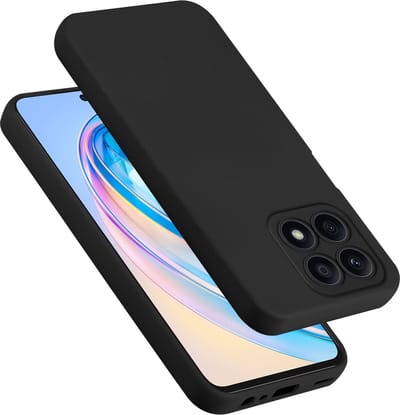 Cadorabo Hoesje geschikt voor Honor x8a in LIQUID ZWART - Beschermhoes gemaakt van flexibel TPU silicone Case Cover