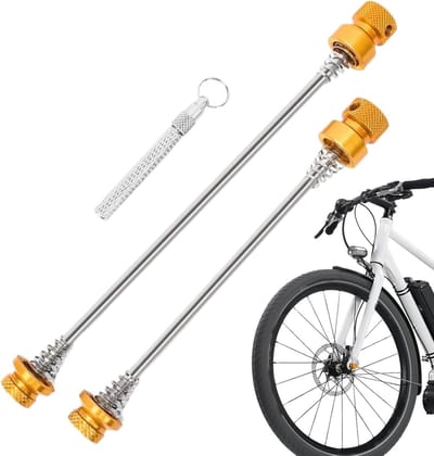 Fietsas Snelspanner - Diefstalbeveiliging Klem - Fiets Onderhoud - Eén Hand Bediening - 11.5 cm Voor - Goud
