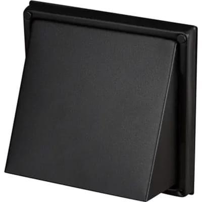 Sencys Rvs Overdrukrooster 125mm Kap Zwart