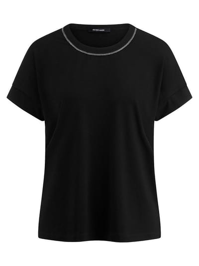 Shirt ronde hals Van Peter Hahn zwart