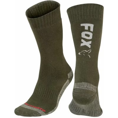 Fox Green / Silver Thermolite long sock 6 - 9 (Eu 40-43)