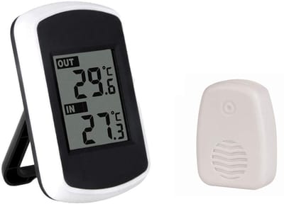 carmdering - Weerstation Hygrometer - -40℃~60℃ - Luchtvochtigheidsmeter - Binnen En Buiten - Draadloos Met Buitensensor - Thermometer Binnen - Digitale Binnen/Buiten Thermometer - Hygrometer - Wit
