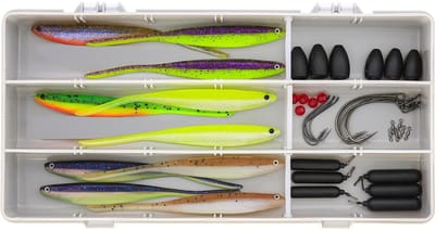 Westin Zander Box Dropshot + Texas & Carolina (44-delig) - Kunstaas Set