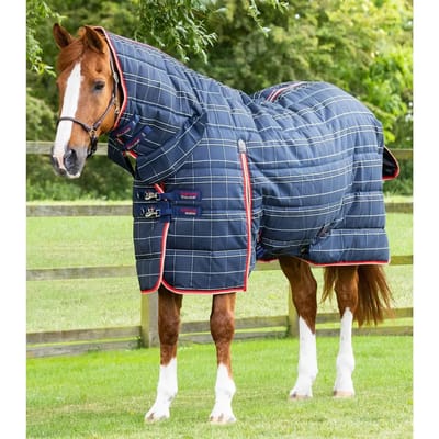 Staldeken voor paarden met halsbedekking Premier Equine Domus 400 g