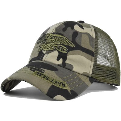 Nieuwe Camouflage Mesh Baseballpet Voor Mannen Vrouwen Ademend Verstelbaar Katoen Hip Hop Outdoor Casual Zonbescherming Pet Snapback 54-60cm black