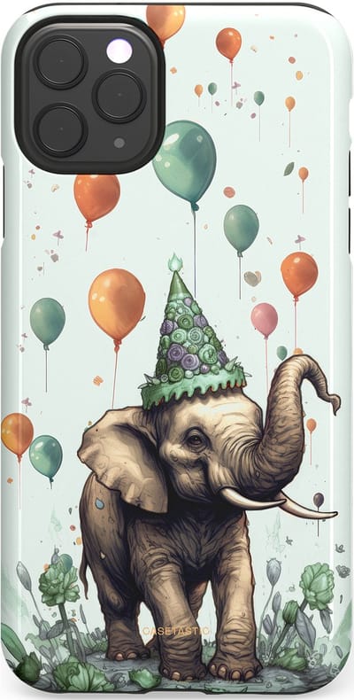 Casetastic Hoesje Geschikt voor Apple iPhone 11 Pro Max - Stijlvolle Beschermende Duo-layer Case - Ballolifant