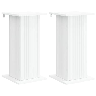 vidaXL - Plantenstand - 2 - st - Wit - 30,5 - x - 30 - x - 60,5 - cm - Bewerkt - hout